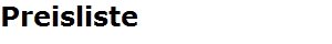 Preisliste